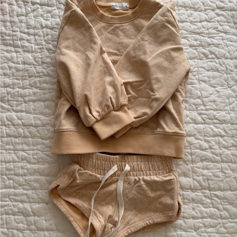 Jamie Kay Soft orange sweat set. Worn 1x.